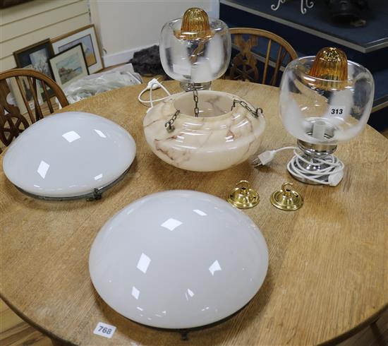 A collection of glass lights